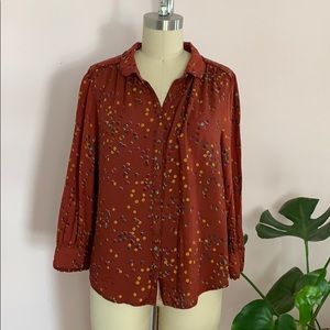 Maeve Anthropologie Balloon Sleeve Blouse